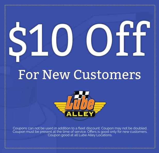 $10 Off New Lube Alley Customer Coupon